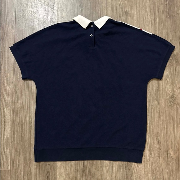 Lacoste Dark Blue and White Collar Polo - Picture 10 of 11